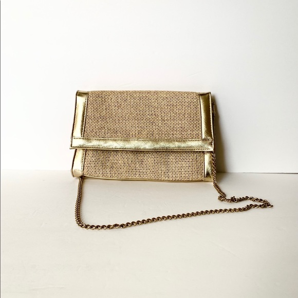 Vintage Lesco Weaved Purse/Clutch Gold Trim - Picture 4 of 13